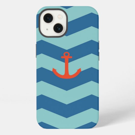 Nautical Chevron Pattern iPhone Hoesje (Achterkant)