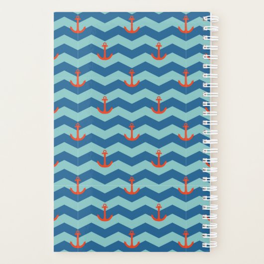 Nautical Chevron Pattern Planner (Achterkant)