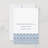 Nautical Chevron Waves Response Card RSVP Kaartje (Achterkant)