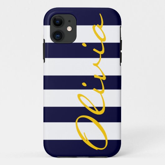 Nautical Chic Striped iPhone 5 Hoesje (Achterkant)