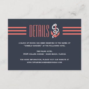 Nautical Chic Wedding Enclosure Card Informatiekaartje