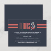 Nautical Chic Wedding Enclosure Card Informatiekaartje (Voorkant / Achterkant)