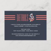 Nautical Chic Wedding Enclosure Card Informatiekaartje (Voorkant)