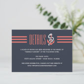 Nautical Chic Wedding Enclosure Card Informatiekaartje (Staand voorkant)
