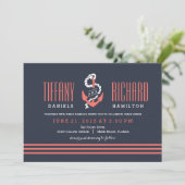 Nautical Chic Wedding Invitations Kaart (Staand voorkant)