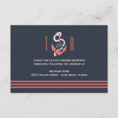 Nautical Chic Wedding Reception Card Informatiekaartje (Voorkant)