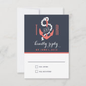 Nautical Chic Wedding Response / RSVP-kaarten RSVP Kaartje (Voorkant)
