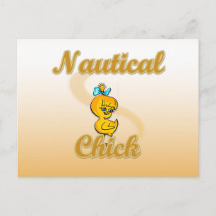Nautical Chick Briefkaart