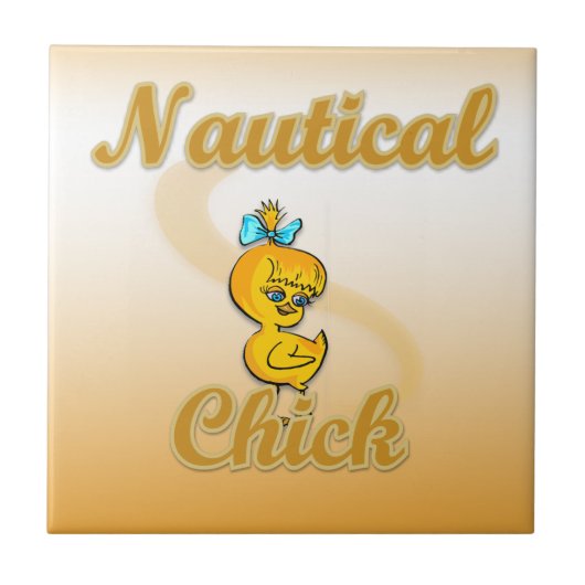 Nautical Chick Tegeltje (Voorkant)