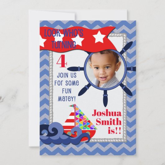 Nautical Children's Birthday Kaart (Voorkant)