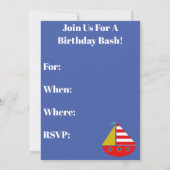 Nautical Children's Birthday Kaart (Achterkant)