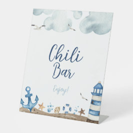 Nautical Chili Bar Baby shower Sign. Reclamebord Met Voetstuk