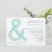 Nautical Christelijk Wedding Invitation Kaart (Staand voorkant)