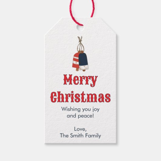 Nautical Christmas Cadeaulabel (Voorkant)