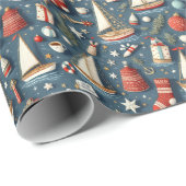 Nautical Christmas Gift Wrapping Paper Cadeaupapier (Rol Hoek)