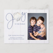 Nautical Christmas Joy Holiday Foto Feestdagenkaart (Voorkant)