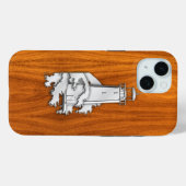 Nautical Chrome Lighthouse on Teak Wood Print Case-Mate iPhone Case (Achterkant (horizontaal))