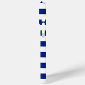 Nautical Chrome Pirate on Navy Stripes Print Case-Mate iPhone Case (Achterkant / Links)