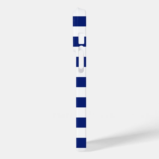 Nautical Chrome Sail Boat on Navy Stripes Print Case-Mate iPhone Case (Achterkant / Links)