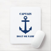 Nautical Classic Anchor Kapitein Boat of Name Navy Muismat (Met muis)