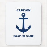 Nautical Classic Anchor Kapitein Boat of Name Navy Muismat<br><div class="desc">Nautical Classic Anchor Captain Your Personalized Name of Boat Name Muismat.</div>