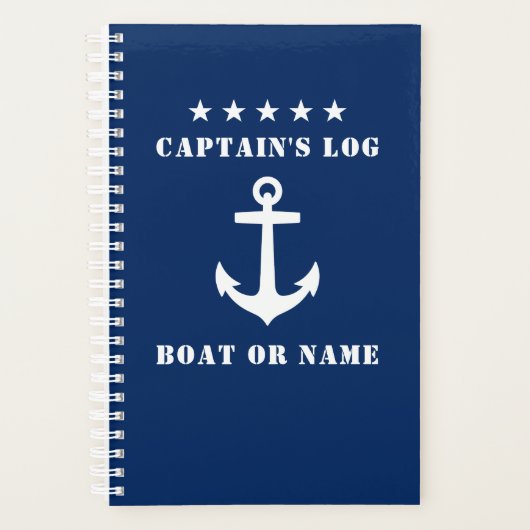Nautical Classic Anker 5 sterren Captain's Log Nav Planner (Voorkant)