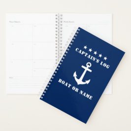 Nautical Classic Anker 5 sterren Captain's Log Nav Planner
