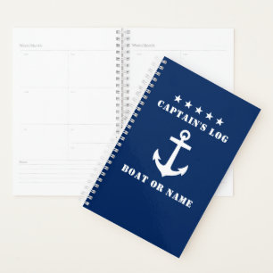 Nautical Classic Anker 5 sterren Captain's Log Nav Planner