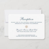 Nautical Classic Compass Roos | Huwelijksreceptie Kaart (Voorkant)