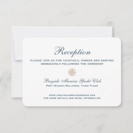 Nautical Classic Compass Roos | Huwelijksreceptie Kaart