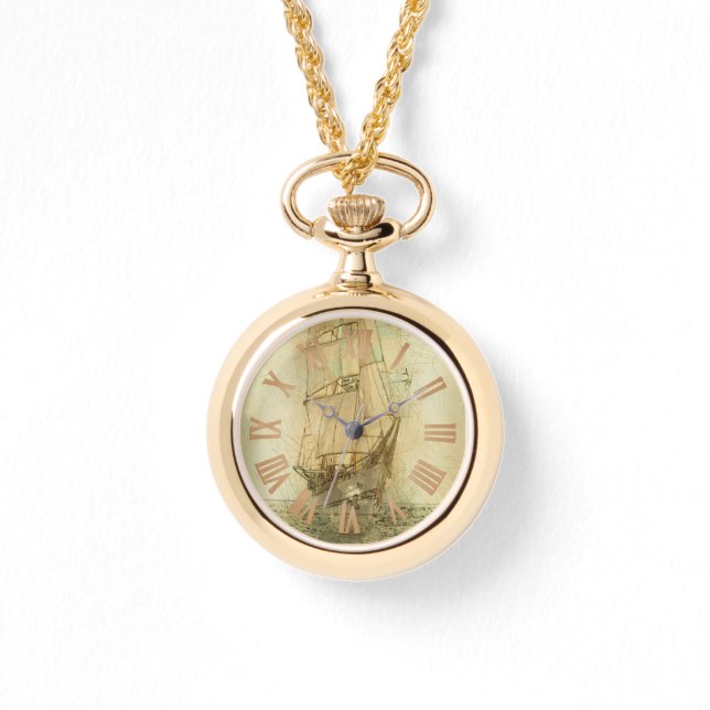 Nautical Classic Ship (neutraal) Horloge (Voorkant)