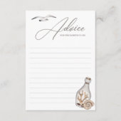 Nautical Coastal Baby shower Advice Card Advieskaart (Voorkant)