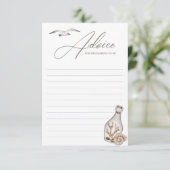 Nautical Coastal Baby shower Advice Card Advieskaart (Staand voorkant)
