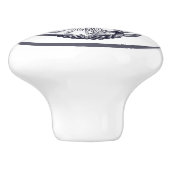 Nautical Coastal Beach House Grey Ship Anchor Keramische Knop (Zijkant)