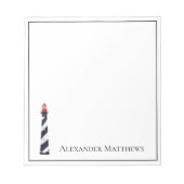 Nautical Coastal Beach Lighthouse gepersonaliseerd Notitieblok (Voorkant)