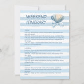 Nautical Coastal Blue Seashell Bachelorette Kaart (Achterkant)