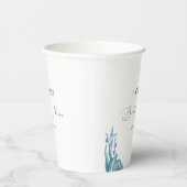 Nautical Coastal Blue Shell Summer Vrijgezellenfee Papieren Bekers (Rechts)