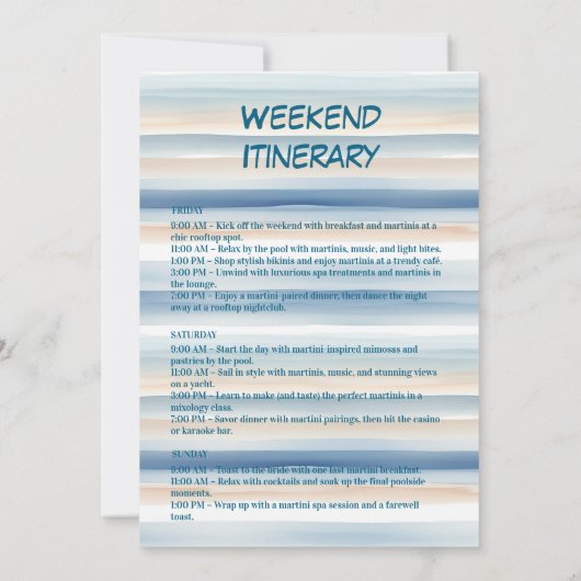 Nautical Coastal Cowgirl Anchor Bachelorette Kaart (Achterkant)