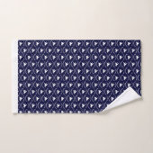 Nautical Coastal Navy Blue Captain Sailboat Bad Handdoek (Handdoek)