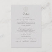 Nautical Coastal Shell formele bruiloft details Informatiekaartje (Voorkant)