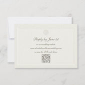 Nautical Coastal Shell Modern Classic QR Wedding RSVP Kaartje (Voorkant)