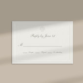 Nautical Coastal Shell Modern Classic Wedding RSVP Kaartje