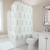 Nautical Coastal Shower Curtain Douchegordijn (In situ)