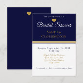 Nautical Coastal Vrijgezellenfeest marine Blue Hea Kaart (Voorkant / Achterkant)