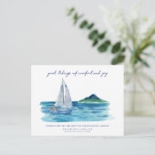 Nautical Coastal Waterverf Kerstmis Kaart (Staand voorkant)