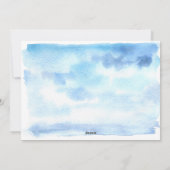 Nautical Coastal Waterverf Kerstmis Kaart (Achterkant)