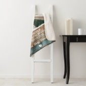 Nautical Coastal Wood Godmother Dank u Custom Sherpa Deken (In situ)