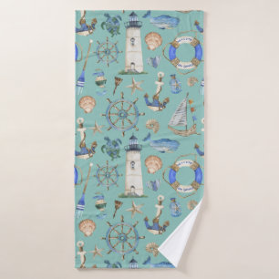Nautical Coastal Zee Boating Theme Bath Towels Badhanddoek