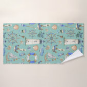 Nautical Coastal Zee Boating Theme Bath Towels Badhanddoek (Badhanddoek)