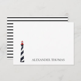 Nautical Coastal Zwart-wit Vuurtoren